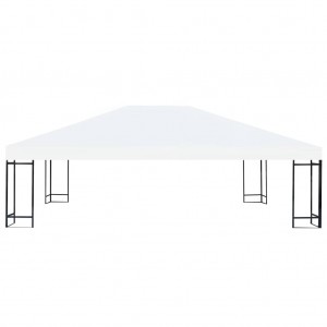Cobertura de gazebo 310 g/m² 4x3 m branco nata H