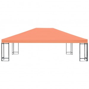 Cobertura de gazebo 310 g/m² 4x3 m laranja H