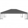 Toldo de cenador 310 g/m² 4x3 m gris 2