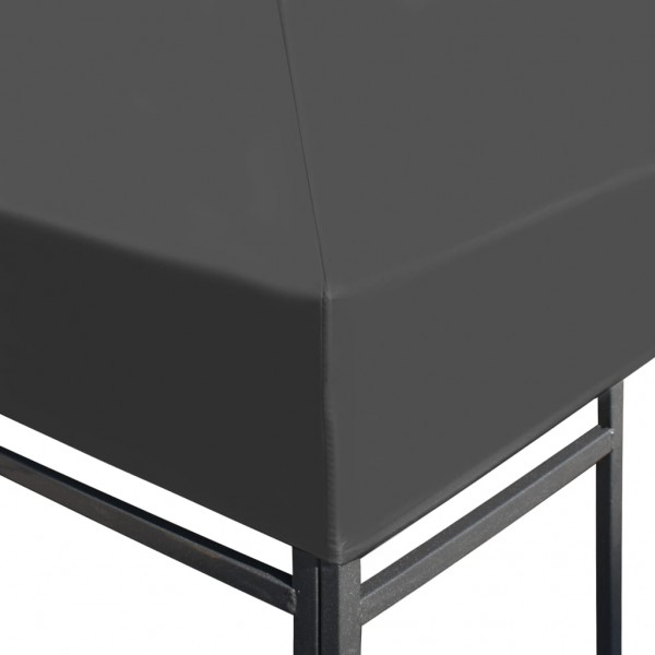 Toldo de cenador 310 g/m² 4x3 m gris M 4