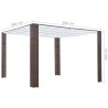 Gazebo com teto em vime PE 300x300x220 cm castanho e creme 4