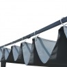 Gazebo ccom teto em vime PE 300x300x220 cm cinzento e antracite 3