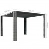 Gazebo ccom teto em vime PE 300x300x220 cm cinzento e antracite 4