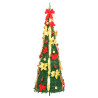 Árbol de Navidad artificial desplegable 100 LED verde 150 cm 5