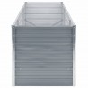 Canteiro elevado de jardim aço galvanizado 240x80x77cm cinzento 5