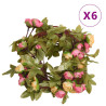 Grinaldas de flores de Natal 6 pcs 215 cm rosa 1