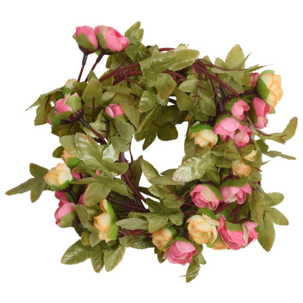 Guirnaldas de flores artificiales 6 uds rosa 215 cm M 2