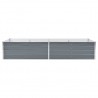 Arriate de jardín de acero galvanizado gris 240x80x45 cm 4