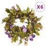 Guirnaldas de flores artificiales 6 uds morado claro 215 cm 1