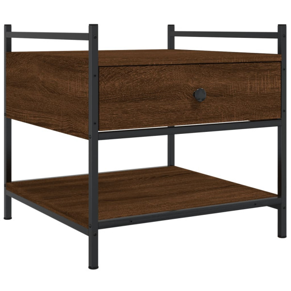 Mesa de centro madera de ingeniería marrón roble 50x50x50 cm M 2