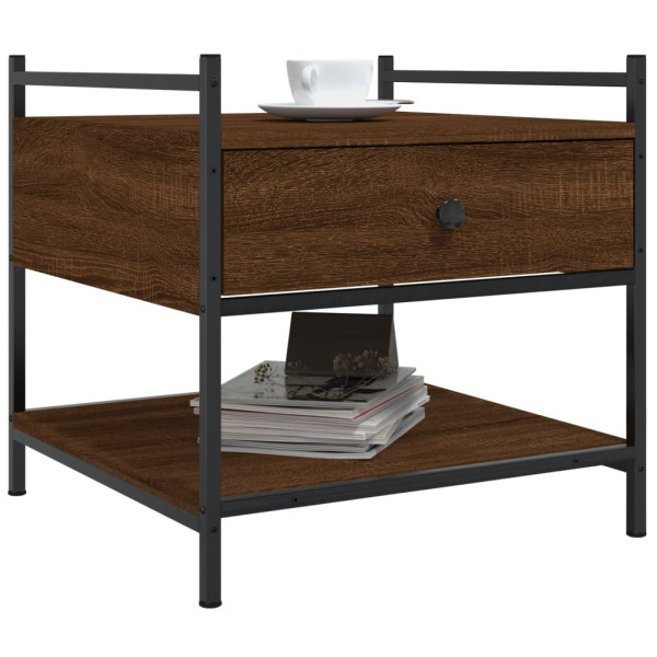 Mesa centro 50x50x50 cm derivados de madeira carvalho castanho M 3