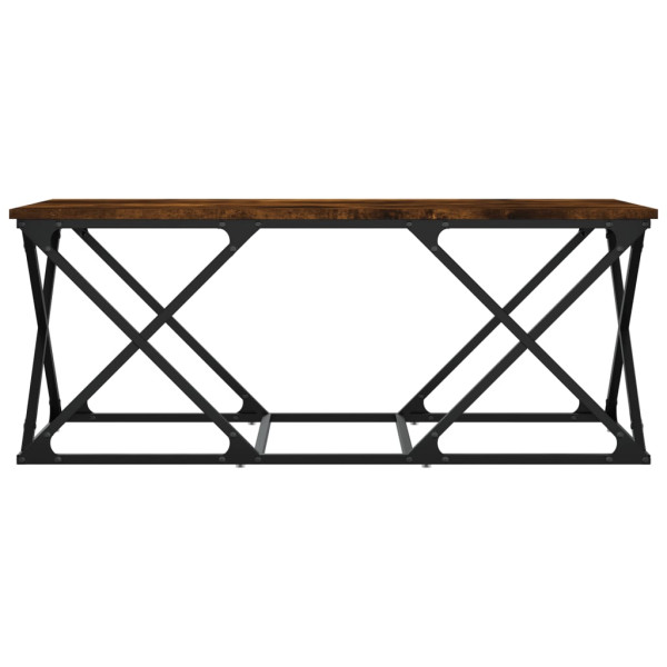 Mesa de centro madera de ingeniería roble ahumado 100x49x40 cm M 4