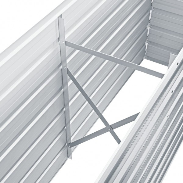 Canteiro elevado de jardim aço galvanizado 160x40x77cm cinzento M 2