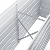Arriate de jardín de acero galvanizado gris 160x40x77 cm 2
