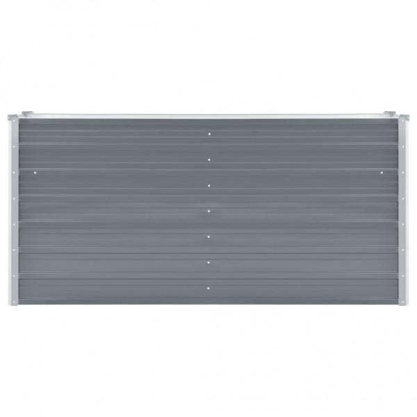 Canteiro elevado de jardim aço galvanizado 160x40x77cm cinzento M 4