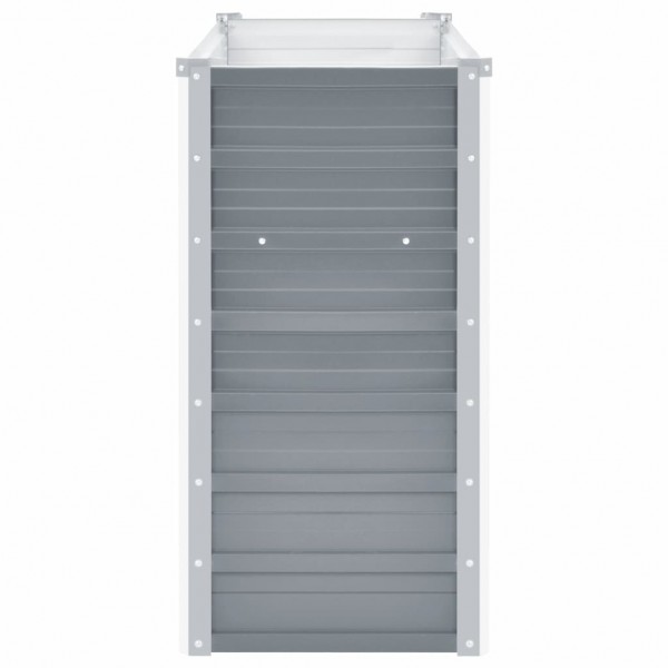 Canteiro elevado de jardim aço galvanizado 160x40x77cm cinzento M 5