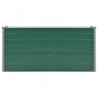 Canteiro elevado de jardim aço galvanizado 160x40x77 cm verde 4