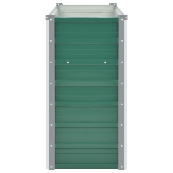 Arriate de jardín de acero galvanizado verde 160x40x77 cm M 5