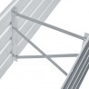 Arriate de jardín de acero galvanizado gris 160x40x45 cm 2
