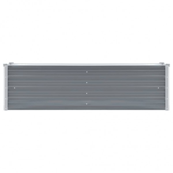 Canteiro elevado de jardim aço galvanizado 160x40x45cm cinzento M 4