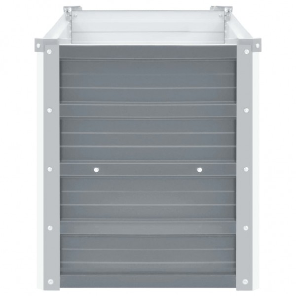 Canteiro elevado de jardim aço galvanizado 160x40x45cm cinzento M 5