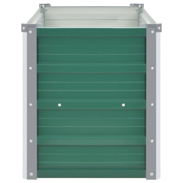 Arriate de jardín de acero galvanizado verde 160x40x45 cm M 5