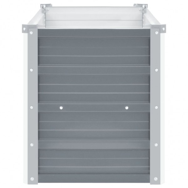 Arriate de jardín de acero galvanizado gris 100x40x45 cm M 5