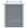 Arriate de jardín de acero galvanizado gris 100x40x45 cm 5