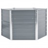 Canteiro elevado jardim aço galvanizado 129x129x77 cm cinzento 3