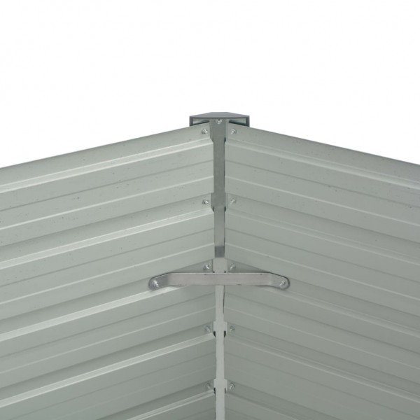 Canteiro elevado jardim aço galvanizado 129x129x77 cm verde M 5