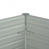 Canteiro elevado jardim aço galvanizado 129x129x77 cm verde 5
