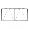 Casetilla para leña acero galvanizado gris 330x84x152 cm 3