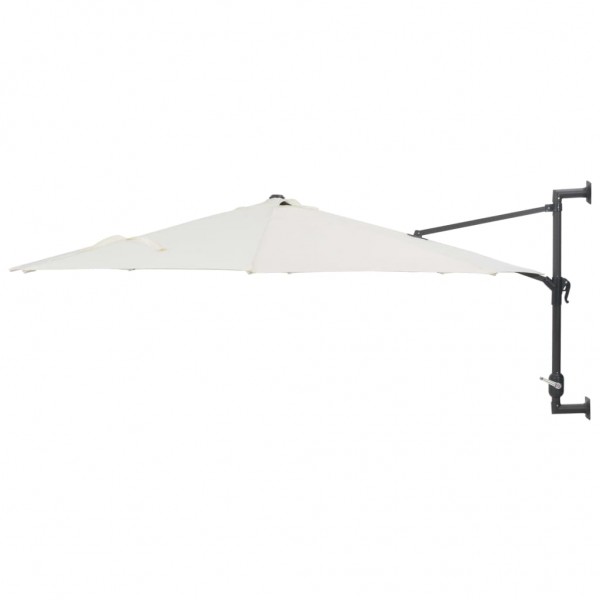 Sombrilla de pared con barra de metal 300 cm arena M 2