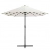 Sombrilla de jardín con palo de aluminio 460x270 cm arena 5