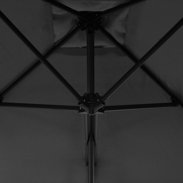 Guarda-sol de exterior com poste de aço 300 cm antracite M 2