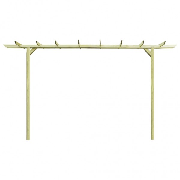 Pérgola de jardín madera pino impregnada 360x200x60 cm M 2