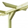 Pérgola de jardín madera pino impregnada 360x200x60 cm 5