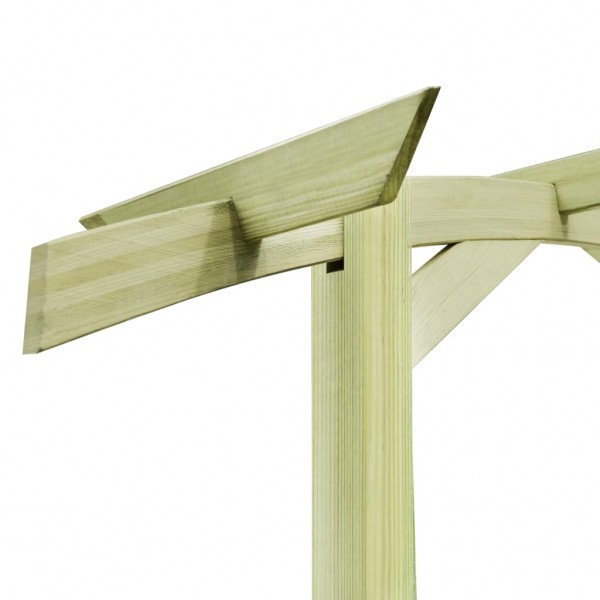 Pergola de jardim de madeira de pinho impregnada 180x210x40 cm M 5