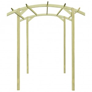 Pérgola de jardín de madera pino impregnada 180x197x210 cm H