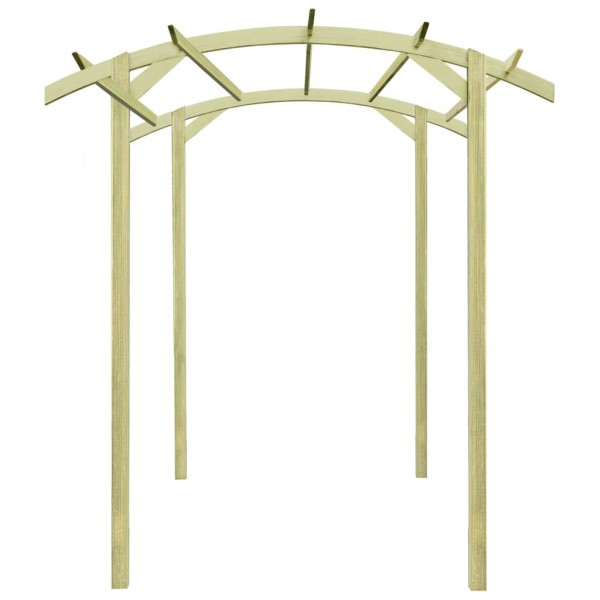 Pergola de jardim de madeira de pinho impregnada 180x197x210 cm M 2