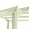 Pérgola de jardín de madera pino impregnada 180x197x210 cm 4