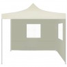Carpa pleglable con 2 paredes 3x3 m crema 3