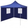 Cenador plegable con 2 paredes azul 3x3 m 1