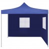 Tenda dobrável com 2 paredes 3x3 m azul 2