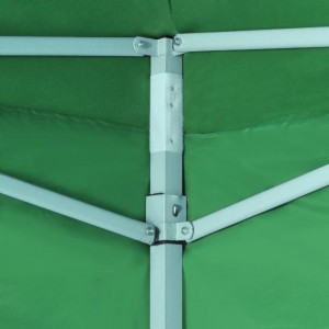 Cenador plegable con 2 paredes verde 3x3 m H