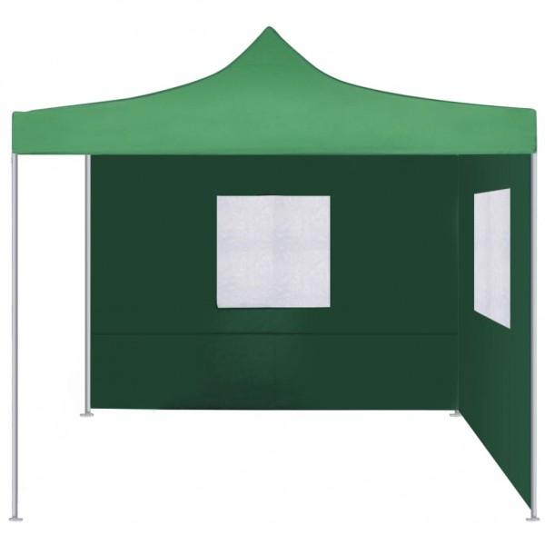 Cenador plegable con 2 paredes verde 3x3 m M 3