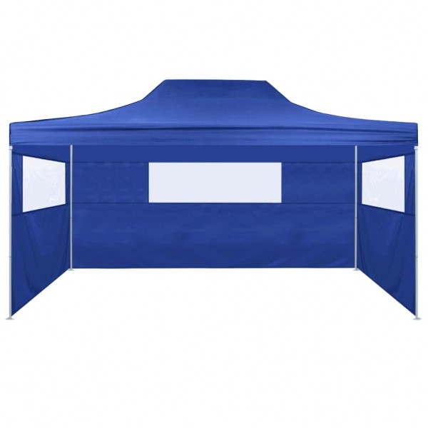 Carpa pleglable con 3 paredes 3x4.5 m azul M 3