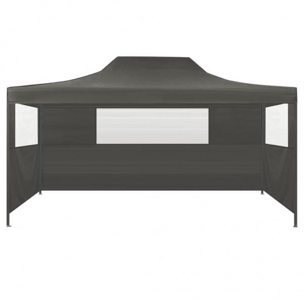 Carpa pleglable con 3 paredes 3x4.5 m gris antracita M 3