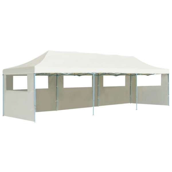 Carpa plegable Pop-up con 5 paredes laterales 3x9 m crema D