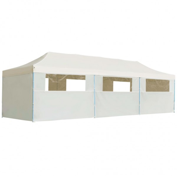 Carpa plegable Pop-up con 8 paredes laterales 3x9 m crema D